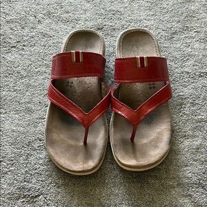 Naturalizer Red Leather Sandals
